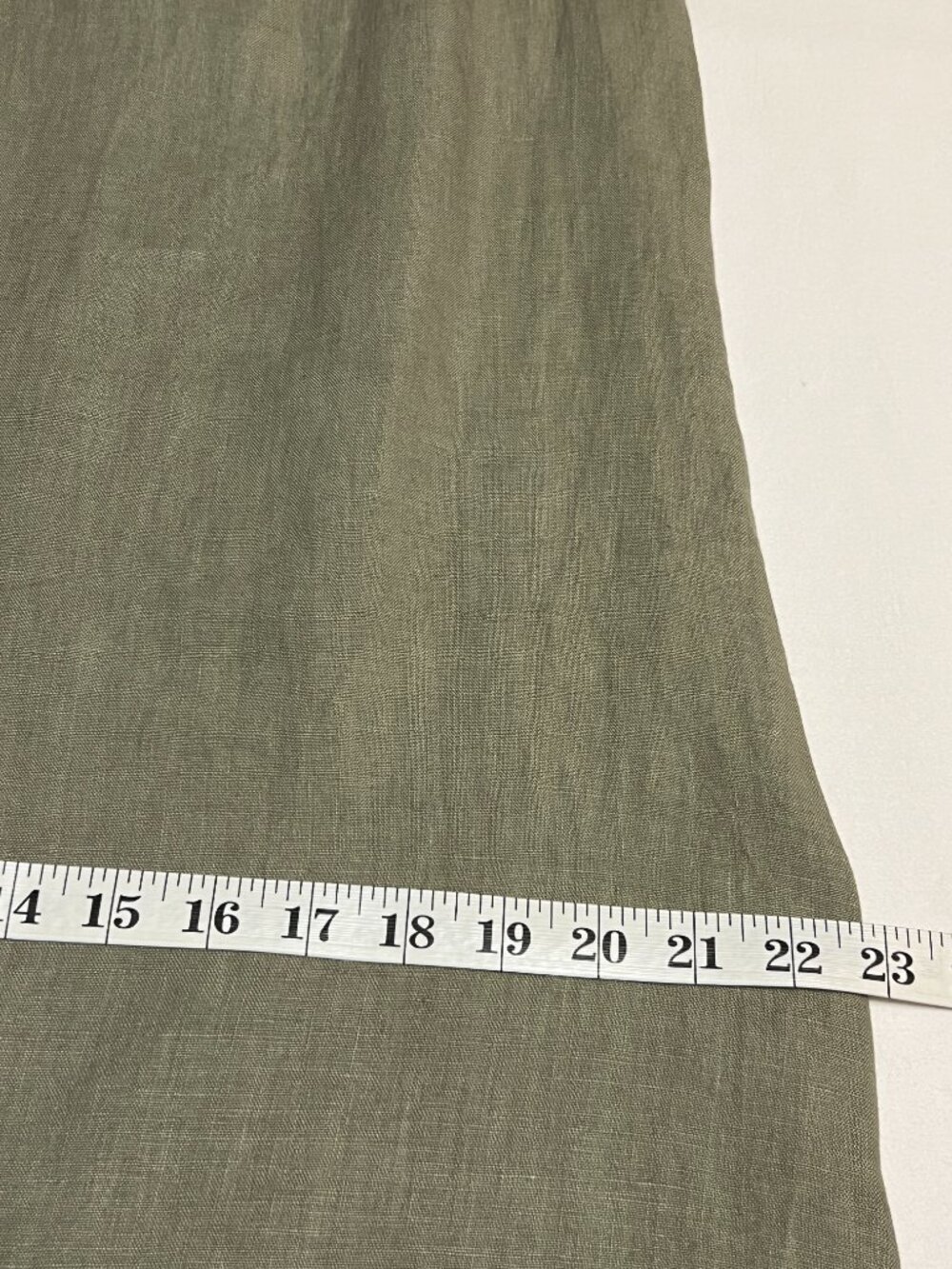 Carla Conti 100% Linen Dress Small Sage Green Lace Trim Sleeveless Italian - Picture 9 of 10